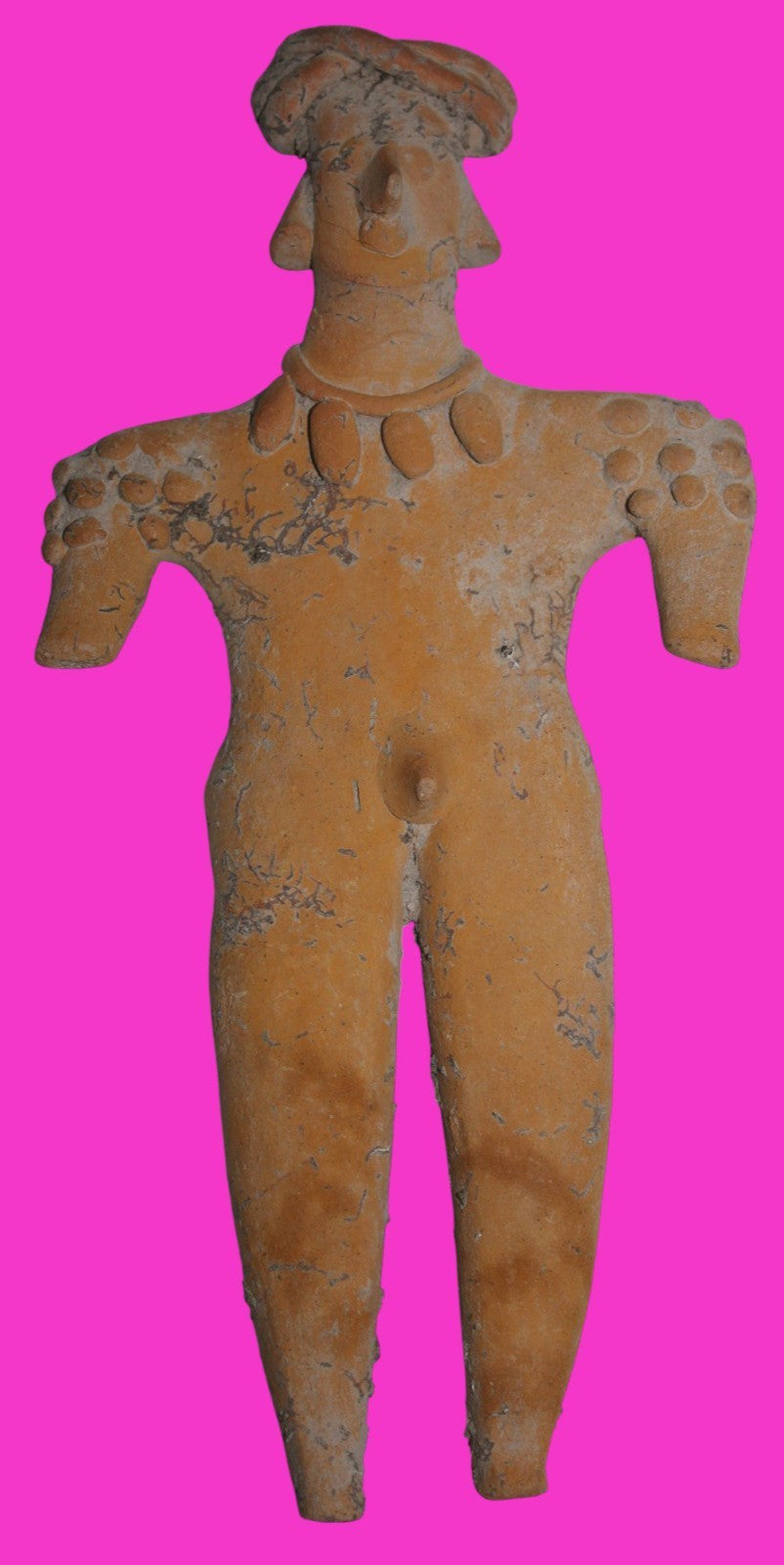 Pre Columbian Artifact 8 Inch Shaman Tomb Figure Colima Mexico 100 BC COA 249