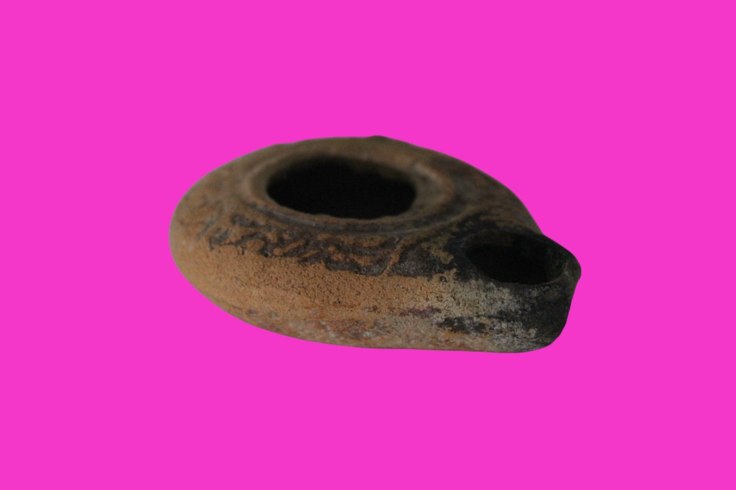 Ancient Holy Land Oil Lamp Artifact Jesus Christ Homeland 100BC-400AD COA 17