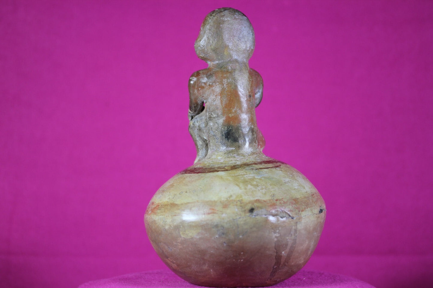 Authentic Pre Columbian Artifact Vicus Figure Jar Pottery 250 BC-600 AD COA J15