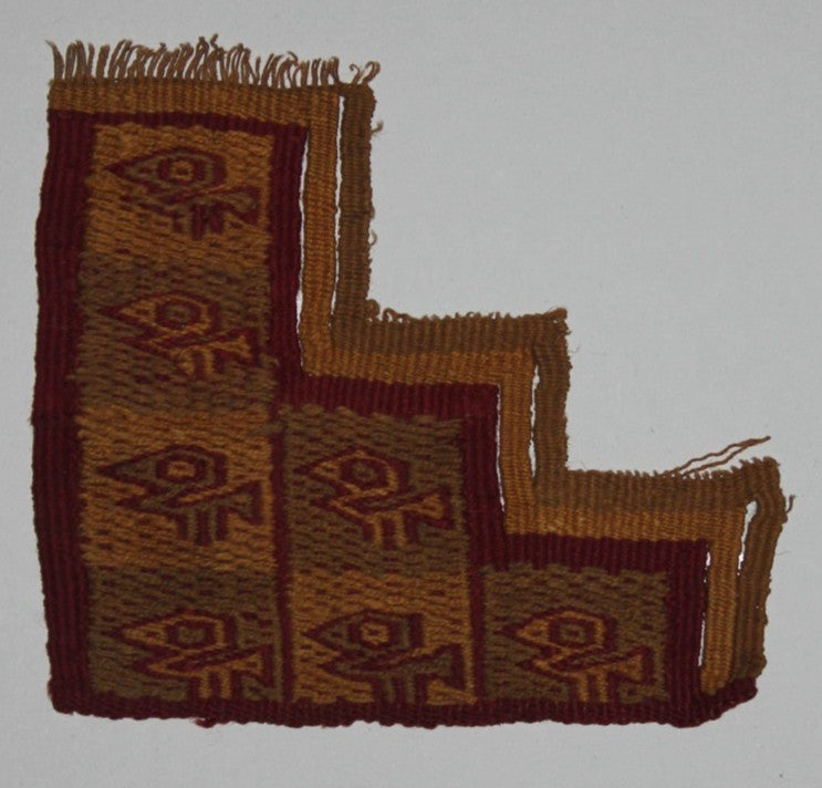 Pre Columbian Artifact Authentic Frameable Textile Border Chancay Peru COA 03