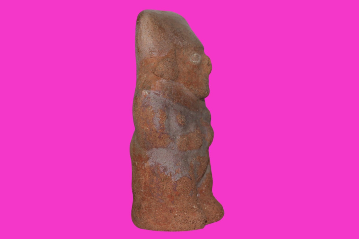 Pre Columbian Authentic Artifact Moche Rattle Figure Peru 850 - 1100 AD COA J34