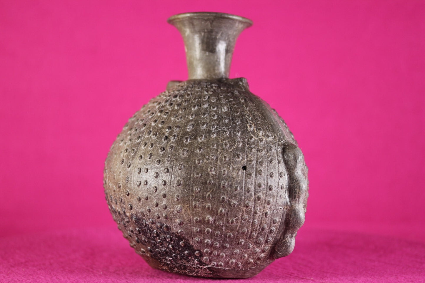 Pre Columbian Artifact Chimu Stippled Pottery Jar 850 AD-1470 AD Peru COA J48