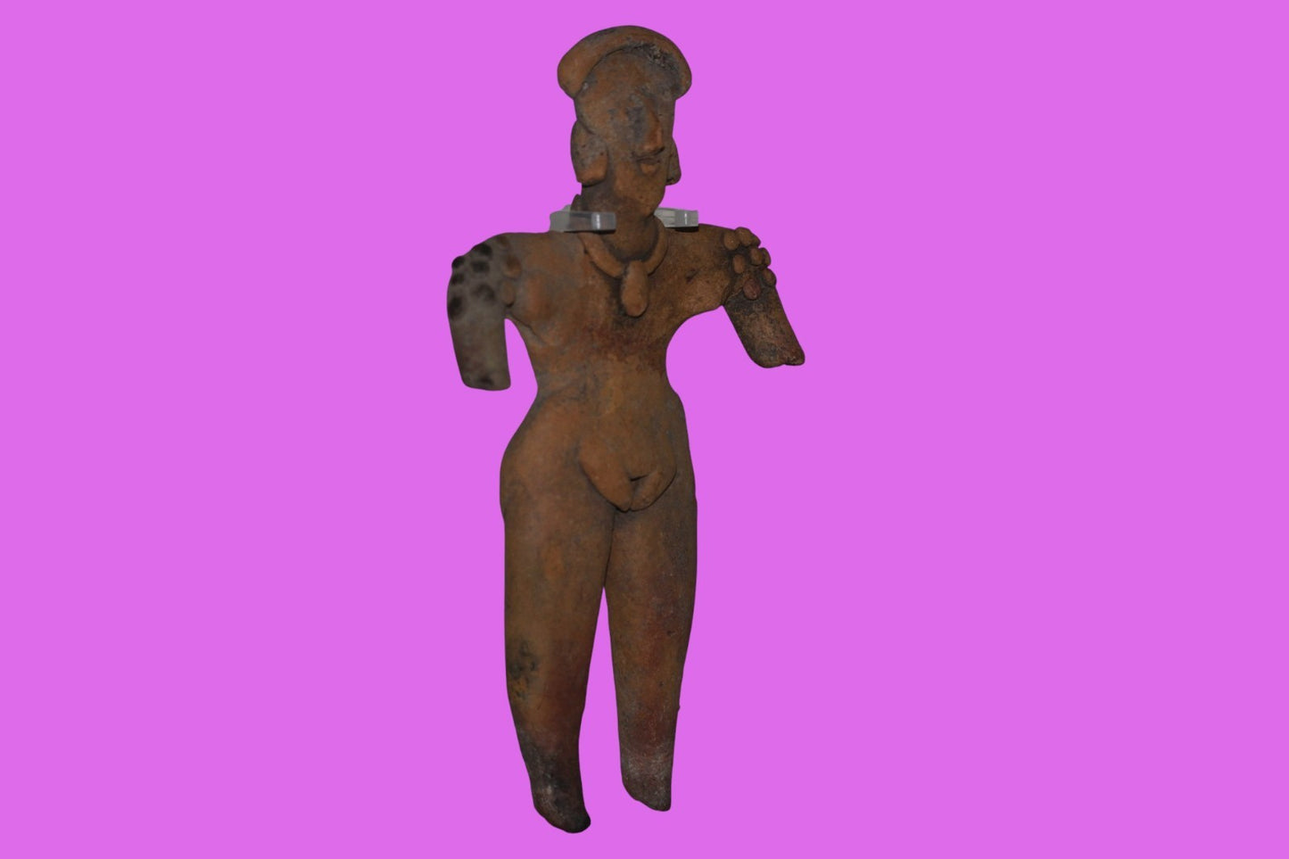 Pre Columbian Artifact 6in Female Shaman Tomb Figure Colima Mexico 100BC COA 256