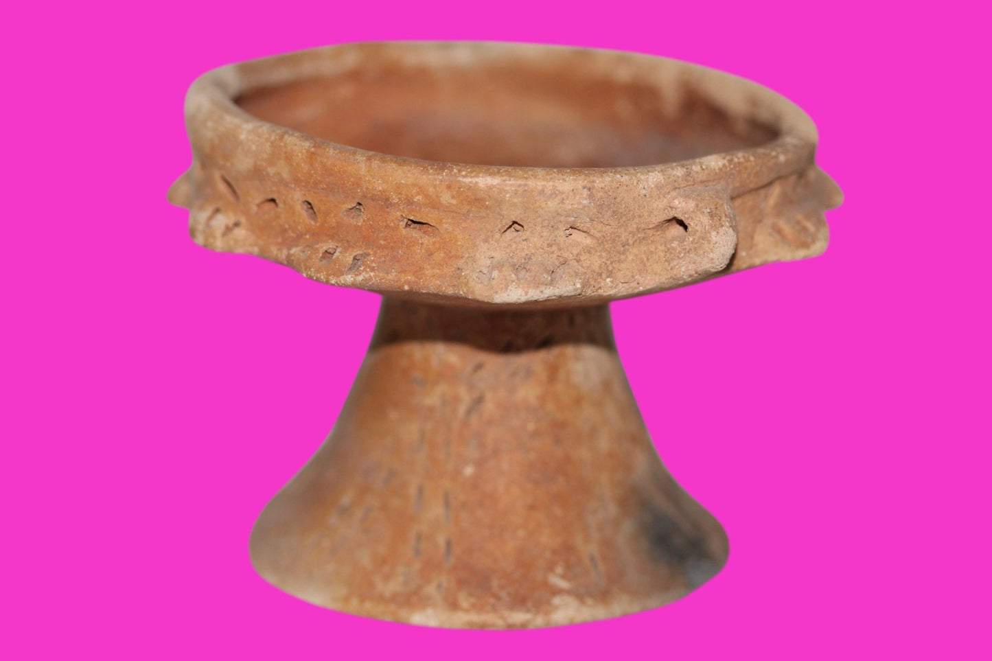 Pre Columbian Artifact Authentic Rattle Bowl Watershed Region Costa Rica COA J87