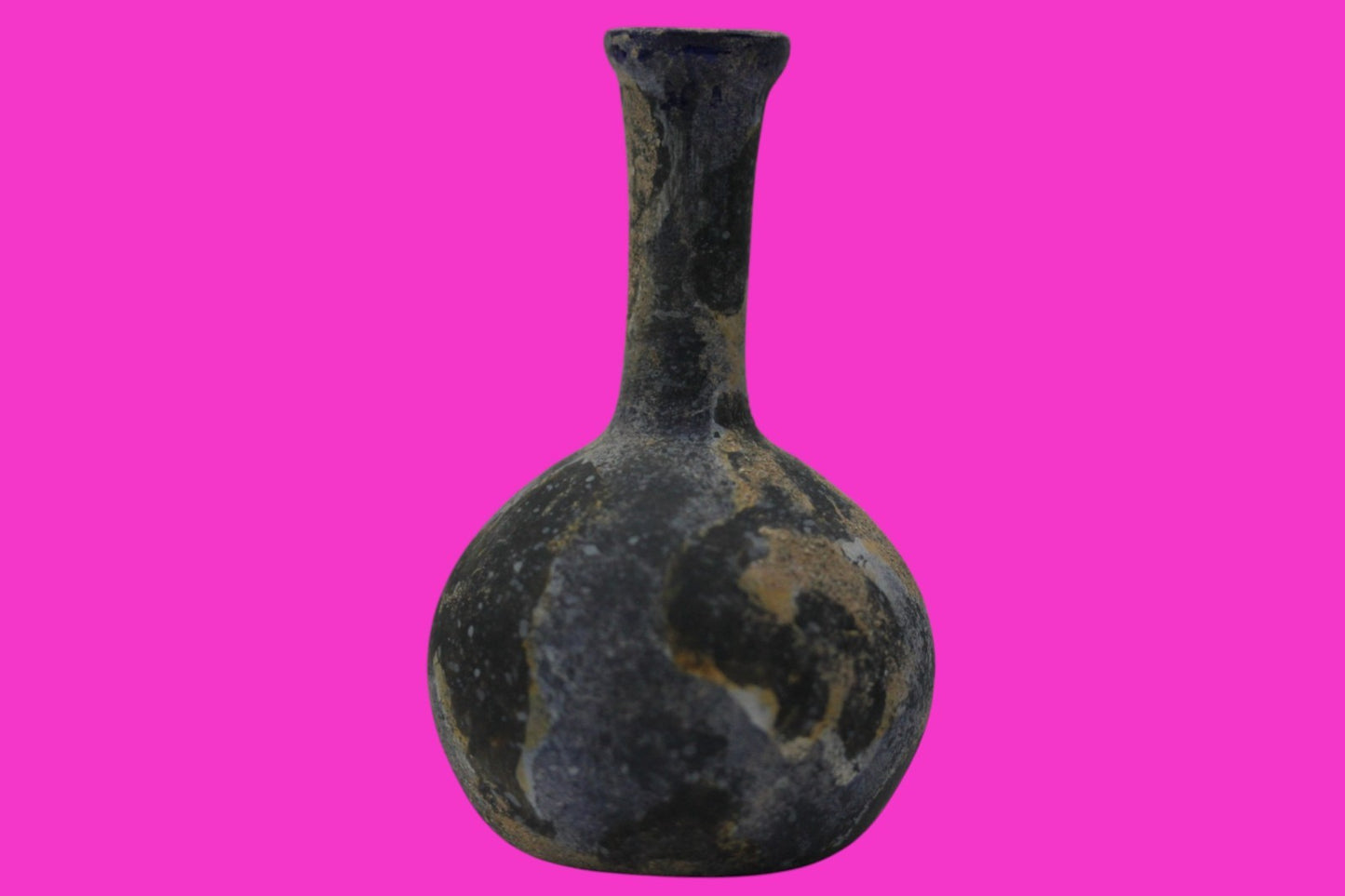 Authentic Ancient Holy Land Artifact Glass Bottle 100-300 AD Roman Era COA J21
