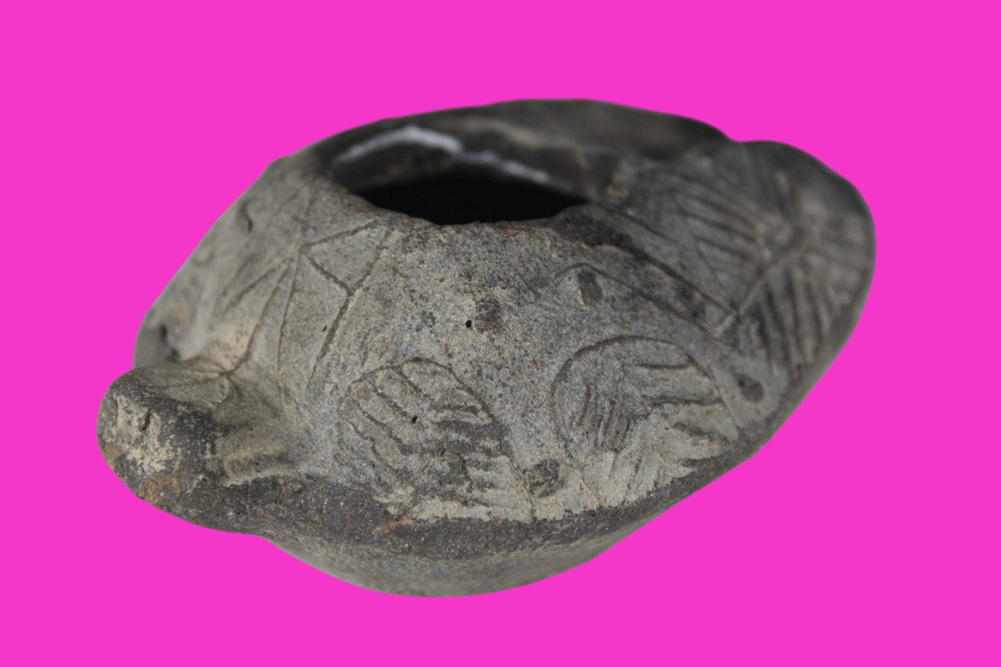 Oil Lamp Holy Land Ancient Artifact Jesus Christ Home Israel 300-600 AD COA 98