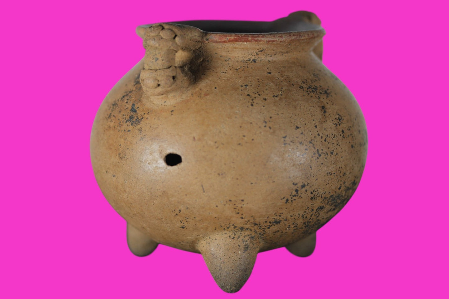 Authentic Pre Columbian Artifact  Tripod Bowl Nicoya Costa Rica 700 AD COA J07