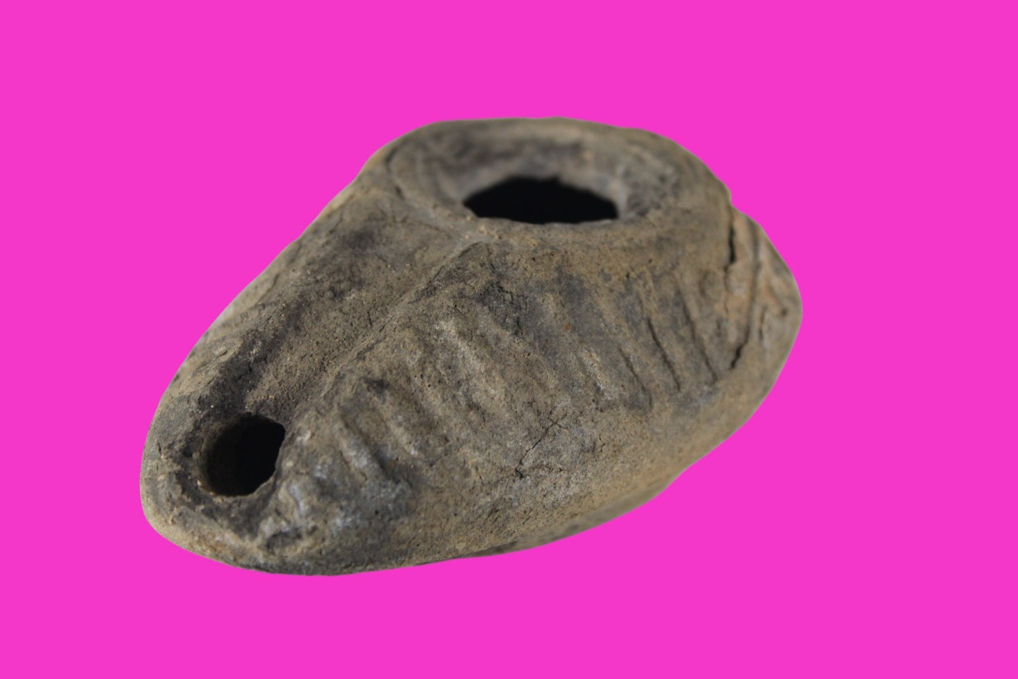Oil Lamp Holy Land Ancient Artifact Jesus Christ Home Israel 300-600 AD COA 122
