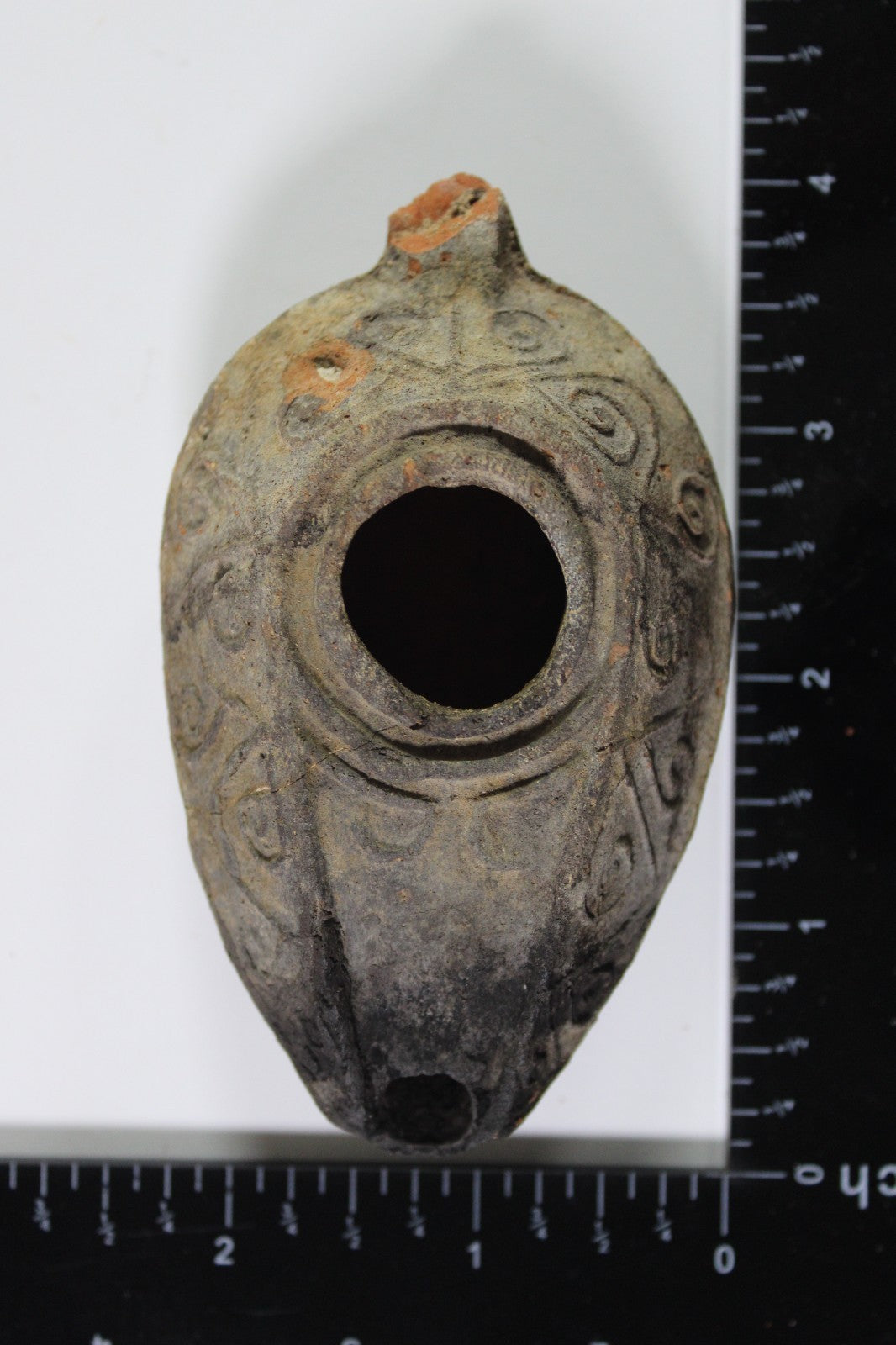 Oil Lamp Holy Land Ancient Artifact Jesus Christ Home Israel 300-600 AD COA 80