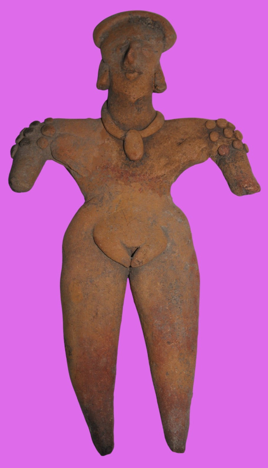 Pre Columbian Artifact 6in Female Shaman Tomb Figure Colima Mexico 100BC COA 256