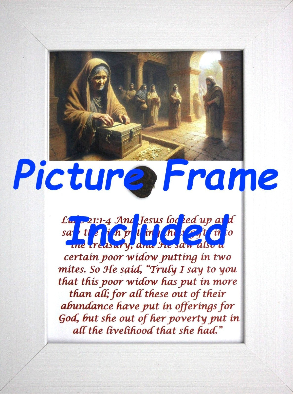 Widows Mite Coin Holy Land Artifact Free Display Frame Jesus Christ Lifetime 191