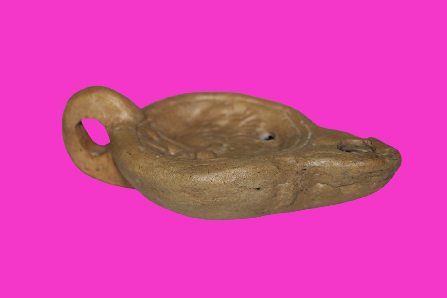 Four Horse War Chariot Oil Lamp Ancient Holy Land Artifact 200-400 AD COA J123