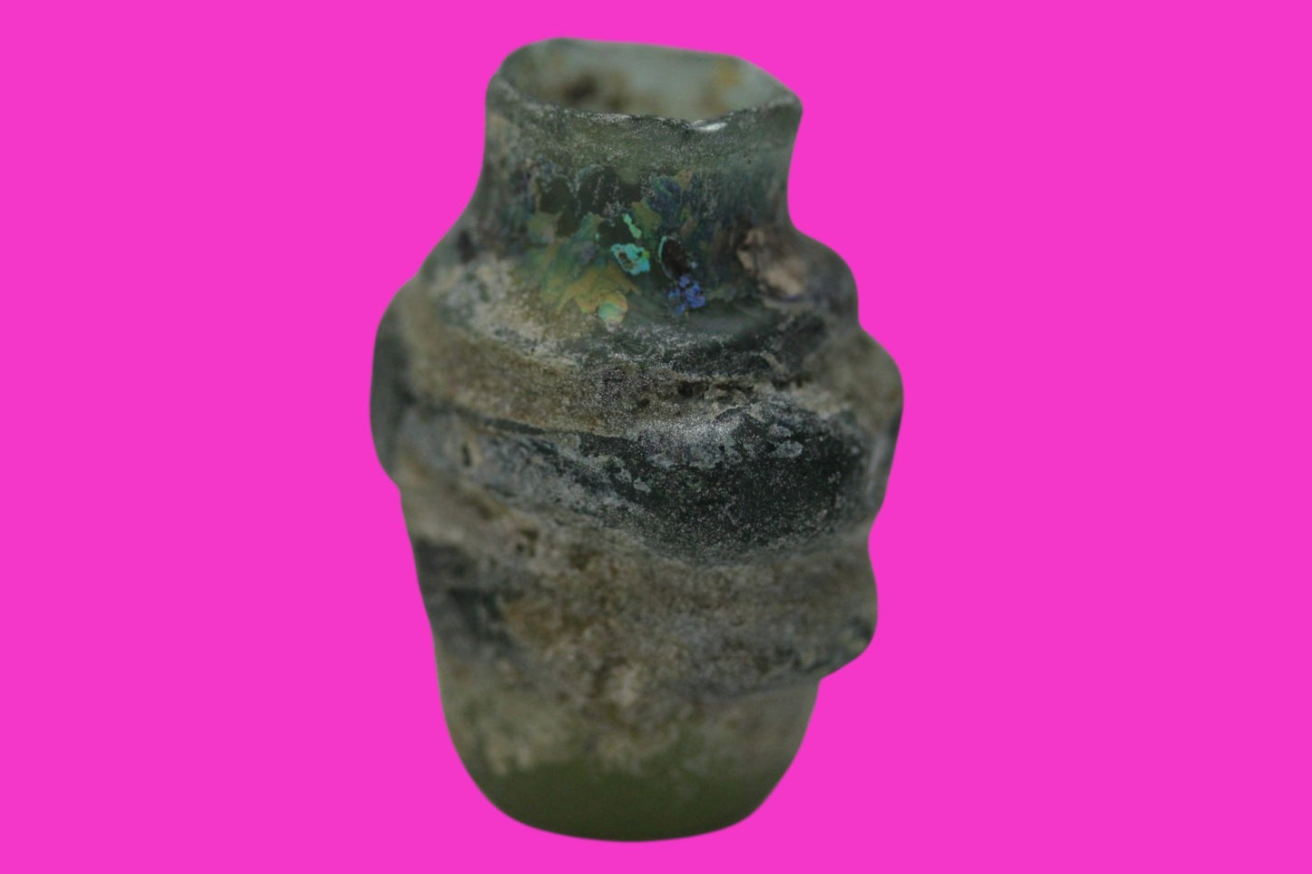 Authentic Persian Artifact Glass Bottle 900-1000 AD Silk Road Hoard COA J27