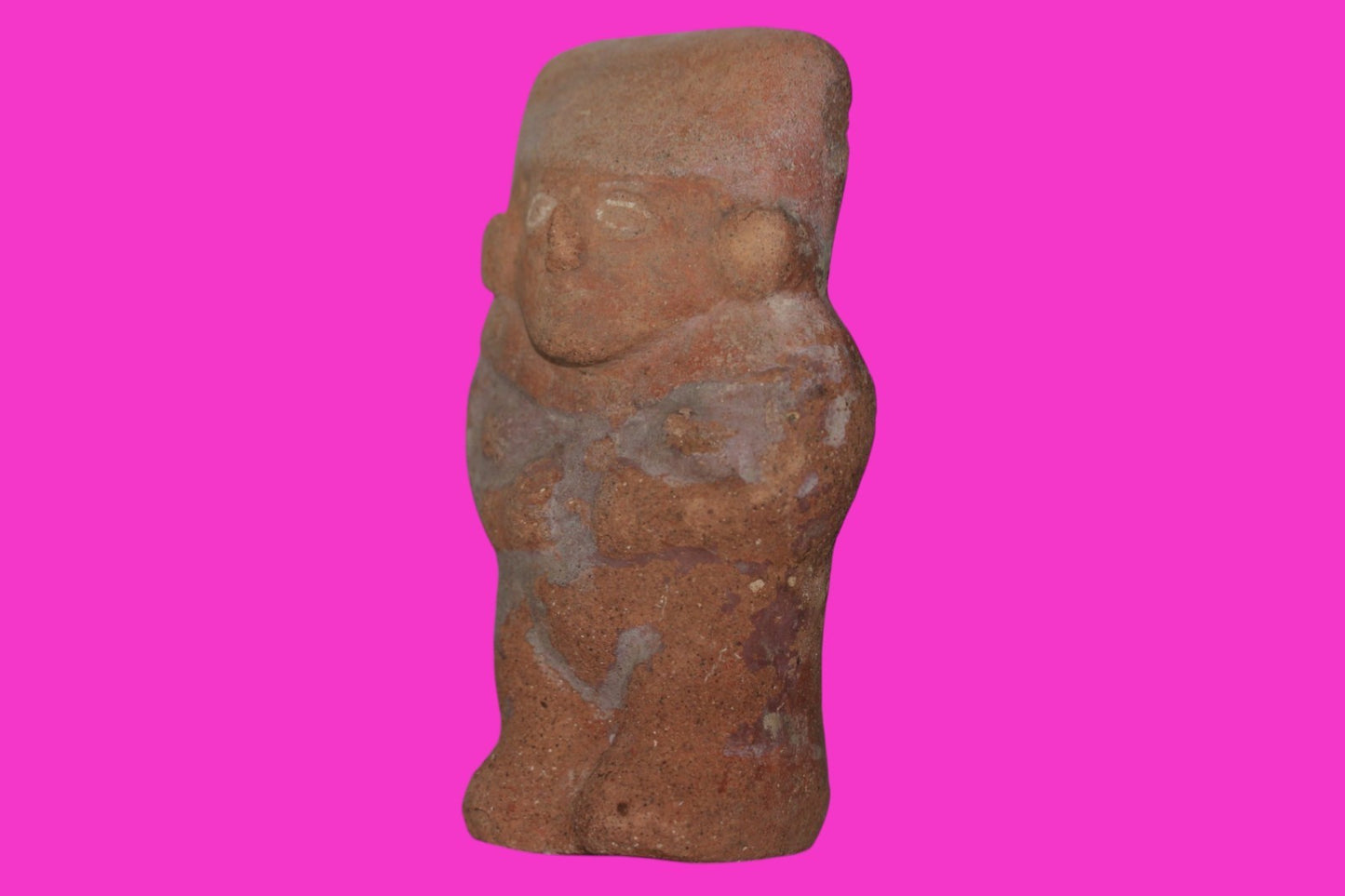 Pre Columbian Authentic Artifact Moche Rattle Figure Peru 850 - 1100 AD COA J34