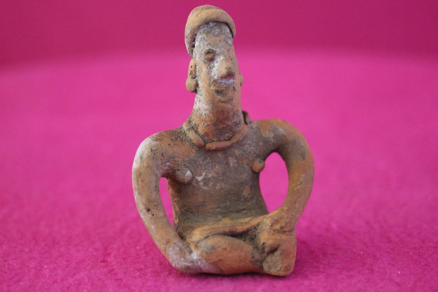 Authentic Pre Columbian Artifact Female Seated Tomb Figure Colima Mexico COA 190