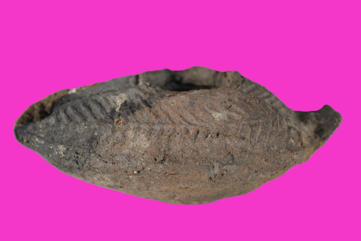 Oil Lamp Holy Land Ancient Artifact Jesus Christ Home Israel 300-600 AD COA 138