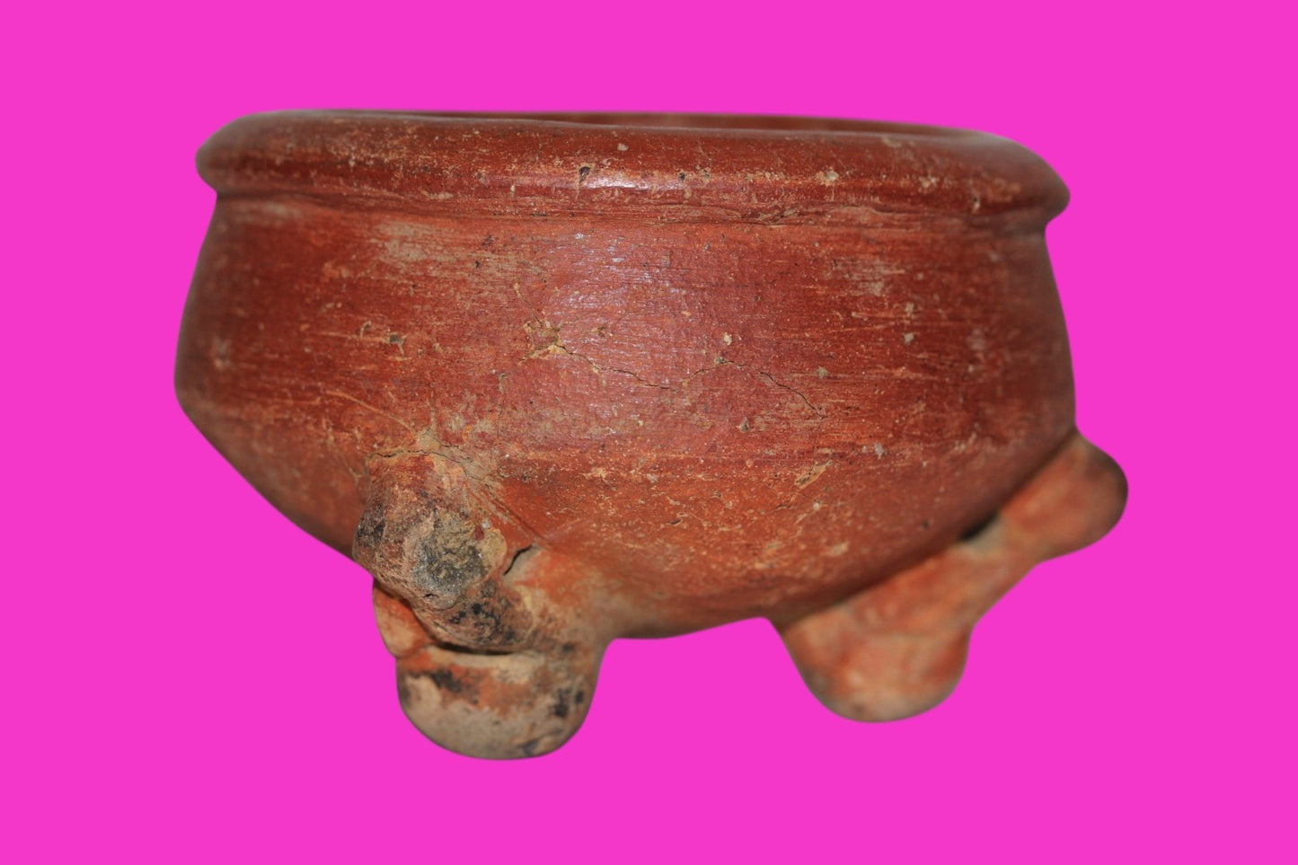 Pre Columbian Artifact Authentic Tripod Bowl Gran Cocle Panama 800 AD COA J74