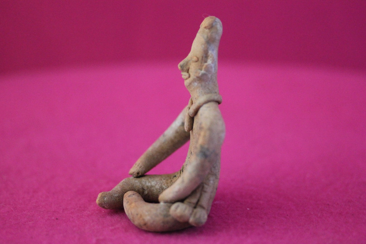 Pre Columbian Artifact Authentic Male Seated Tomb Figure Colima Mexico COA 191