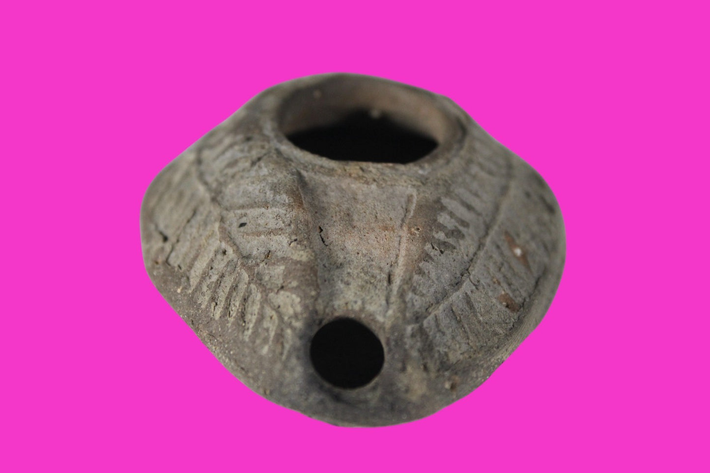 Oil Lamp Holy Land Ancient Artifact Jesus Christ Home Israel 300-600 AD COA 92