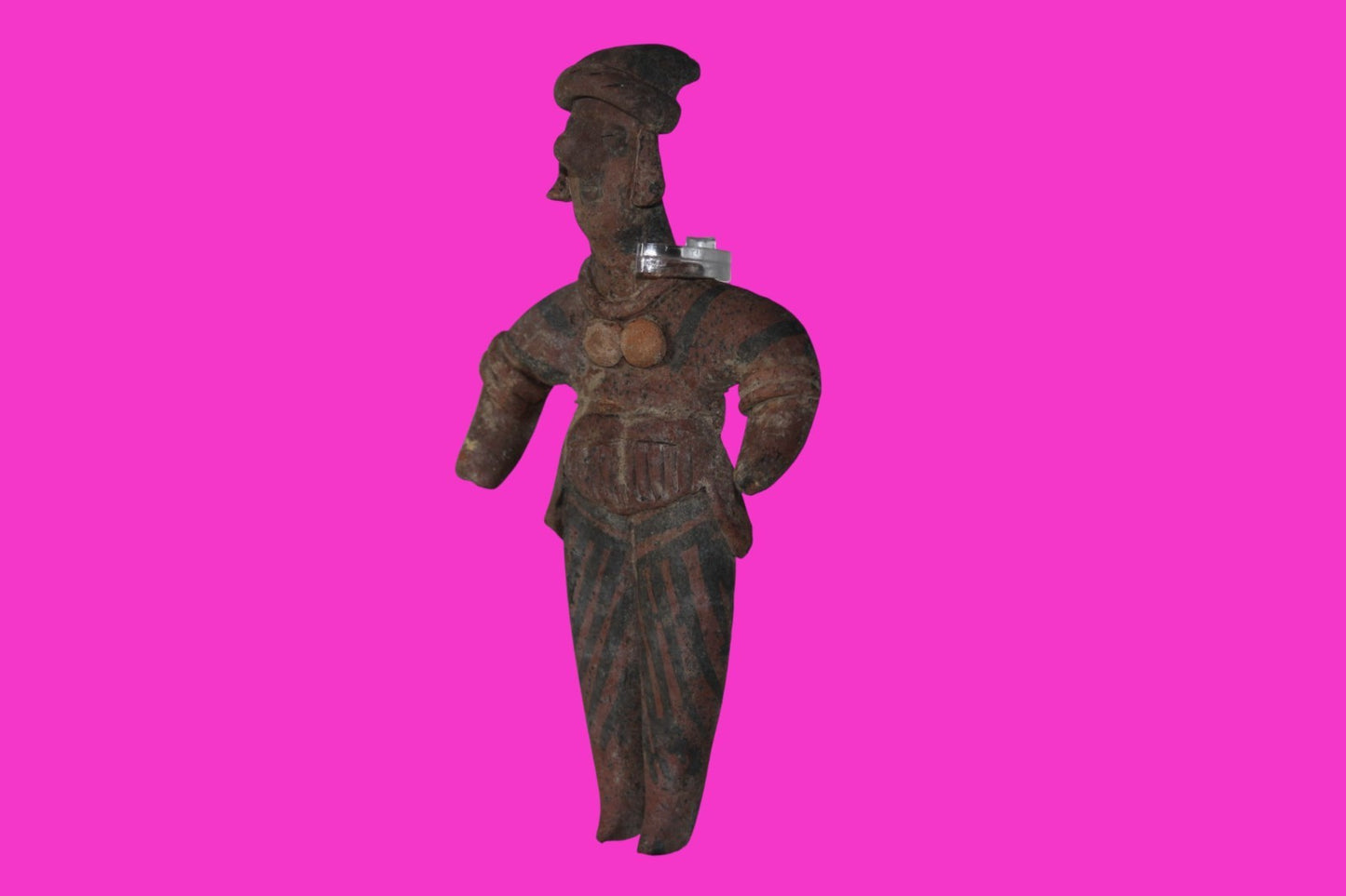 Pre Columbian Artifact 6 inch Male Shaft Tomb Figure Colima Mexico 100BC COA 265