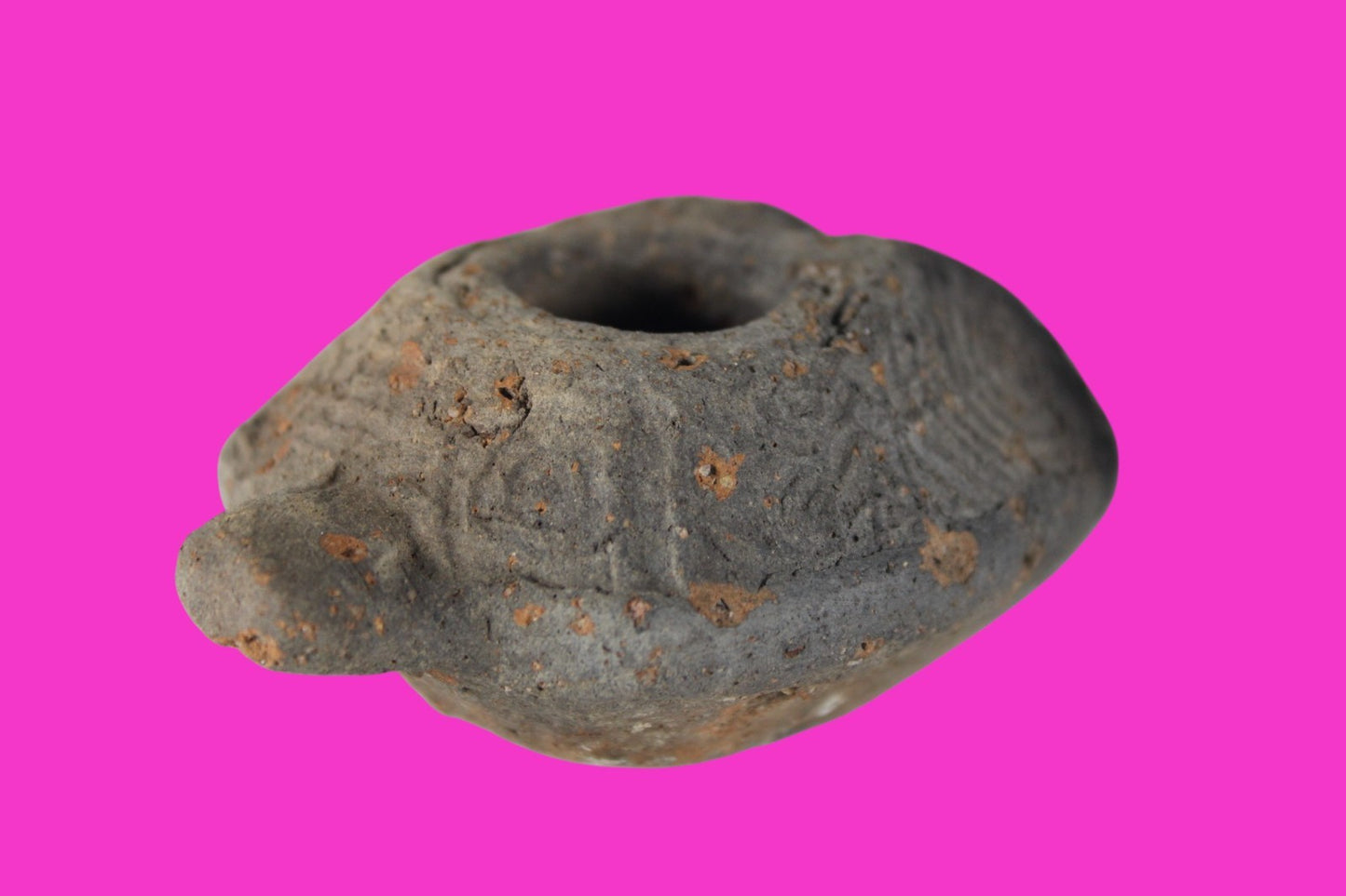 Oil Lamp Holy Land Ancient Artifact Jesus Christ Home Israel 300-600 AD COA 137