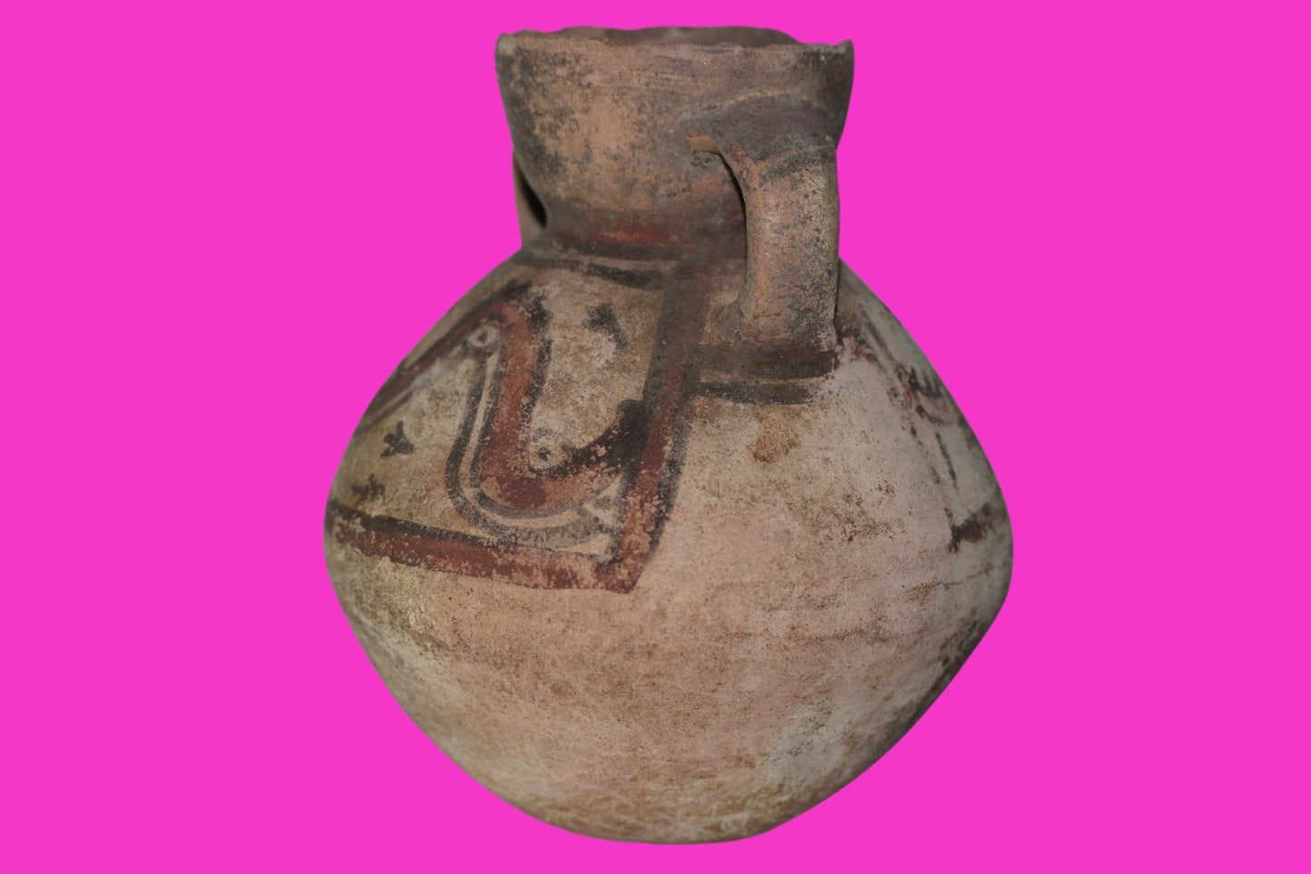 Pre Columbian Authentic Artifact Snake Jug Chancay Peru 1200 -1450 AD COA J103