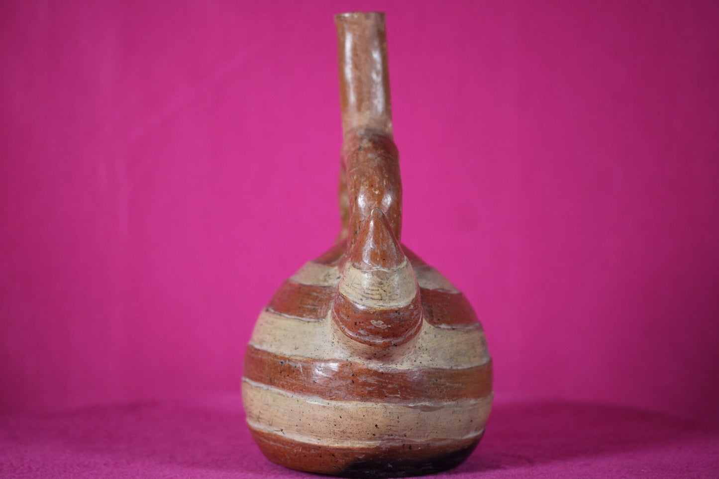 Ex Sotheby's Authentic Pre Columbian Artifact Inca Monkey Tuber Stirrup Jar T102