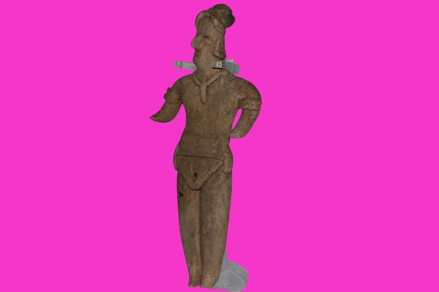 Pre Columbian Artifact 6 Inch Shaft Tomb Figure Colima Mexico 100 BC COA 245