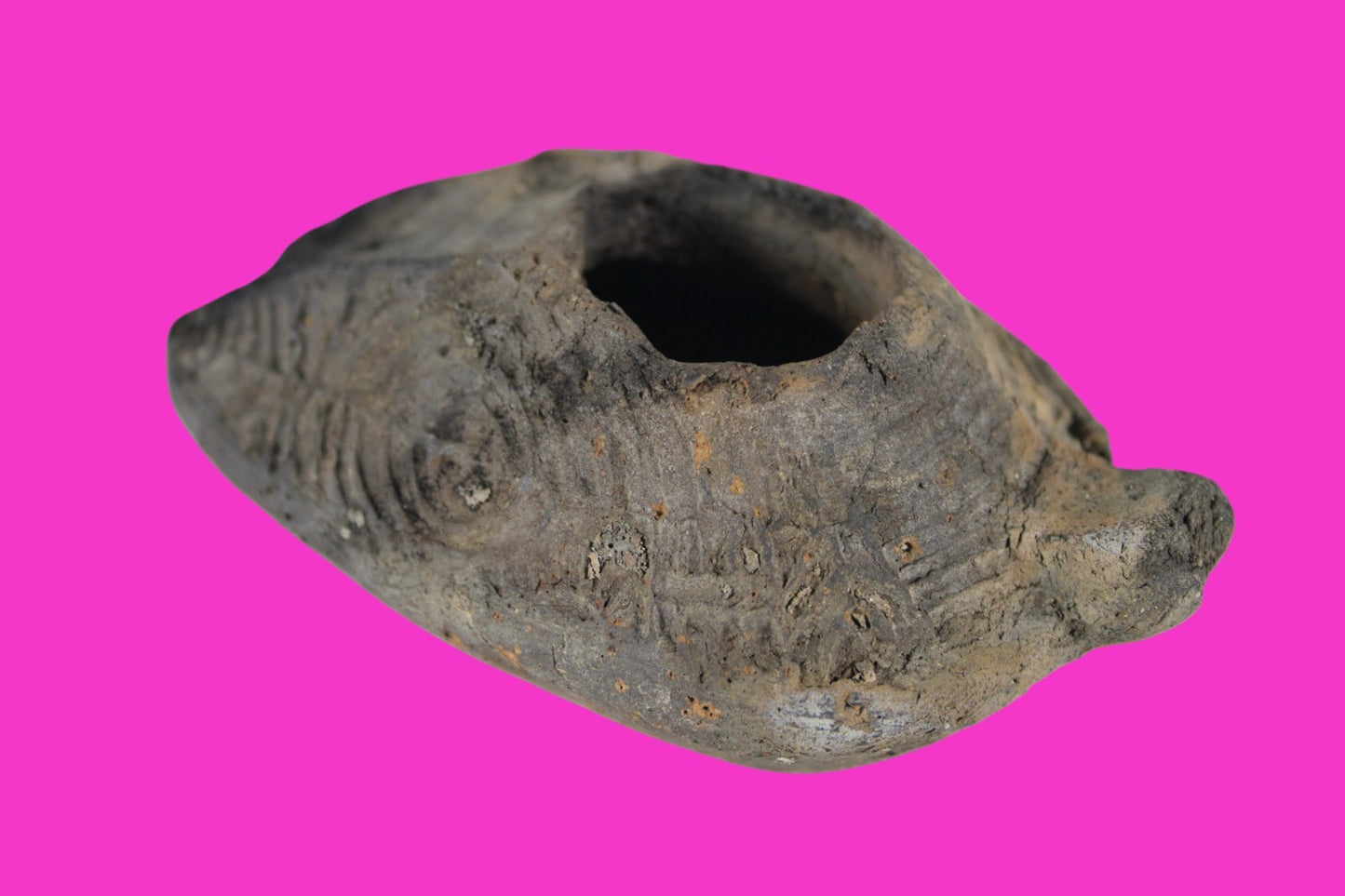 Oil Lamp Holy Land Ancient Artifact Jesus Christ Home Israel 300-600 AD COA 104