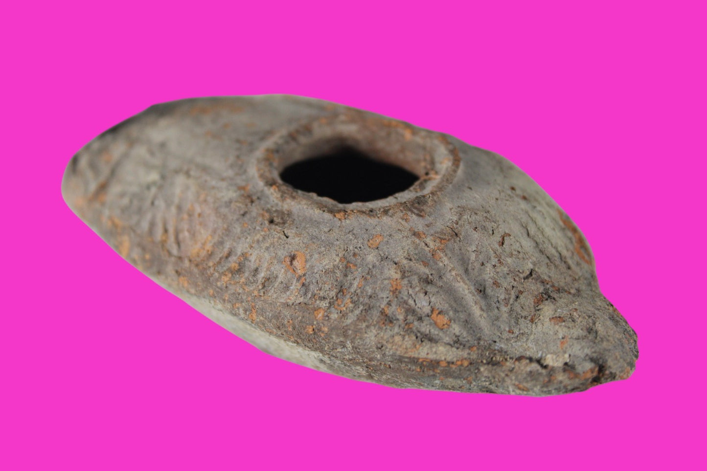 Oil Lamp Holy Land Ancient Artifact Jesus Christ Home Israel 300-600 AD COA 115
