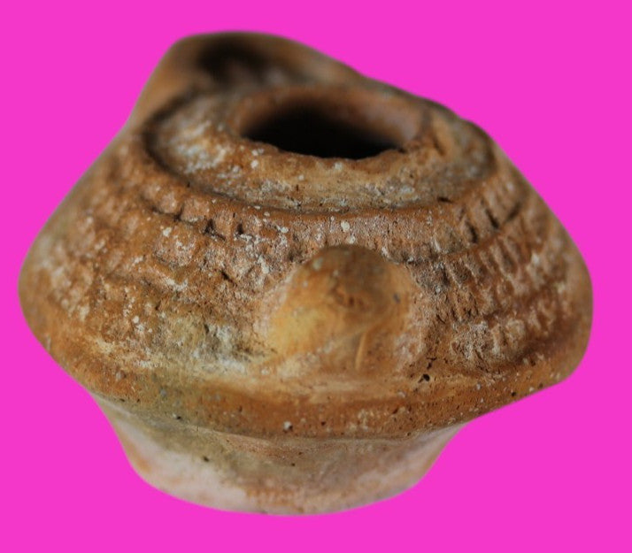 Ancient Holy Land Oil Lamp Artifact Jesus Christ Homeland 100 - 400 AD COA L02