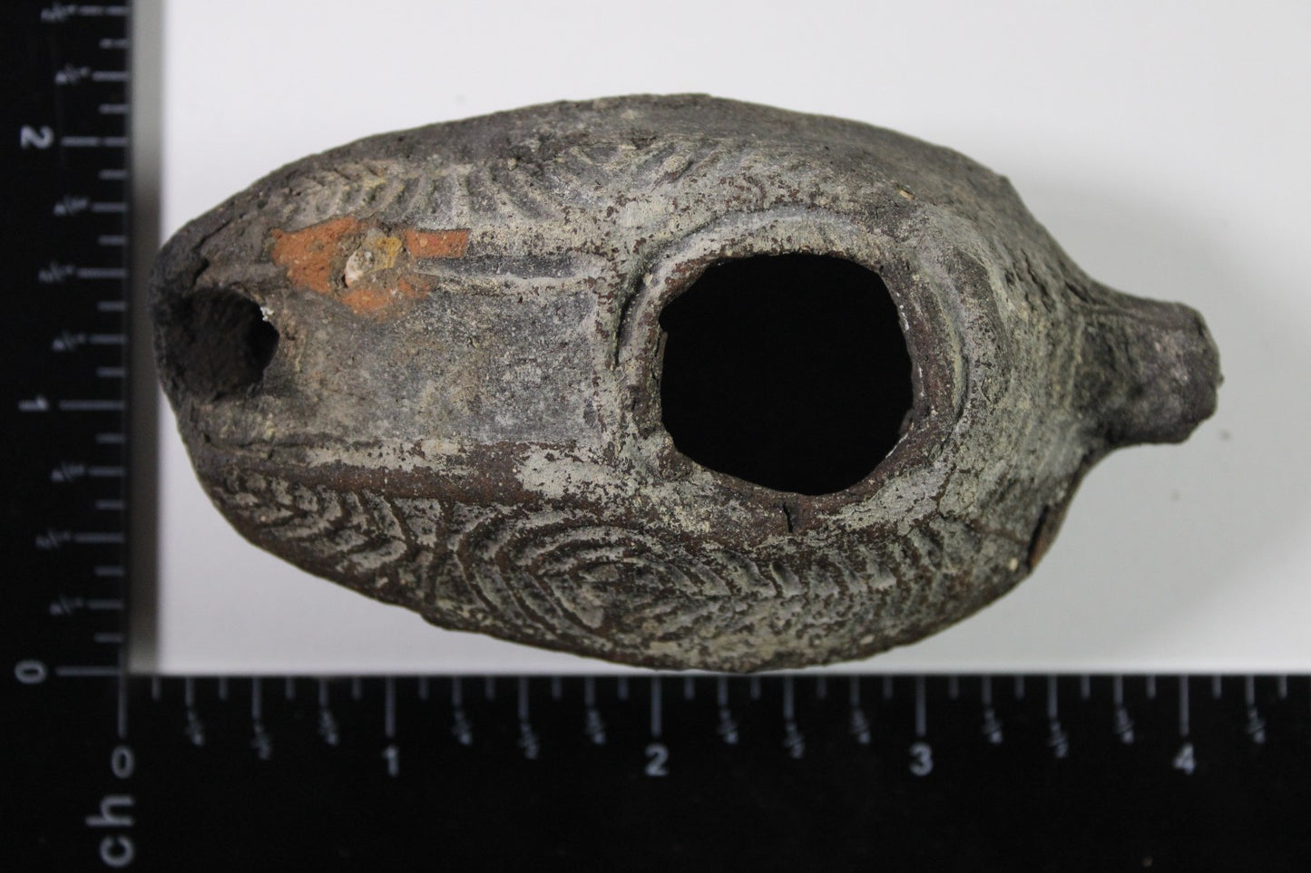 Oil Lamp Holy Land Ancient Artifact Jesus Christ Home Israel 300-600 AD COA 73