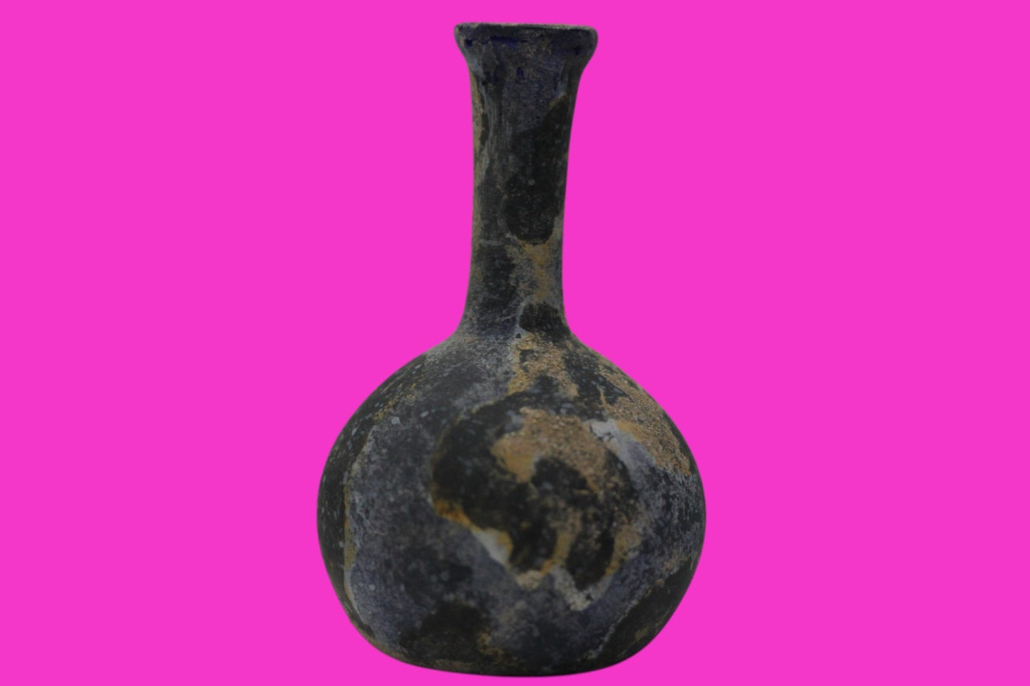 Authentic Ancient Holy Land Artifact Glass Bottle 100-300 AD Roman Era COA J21