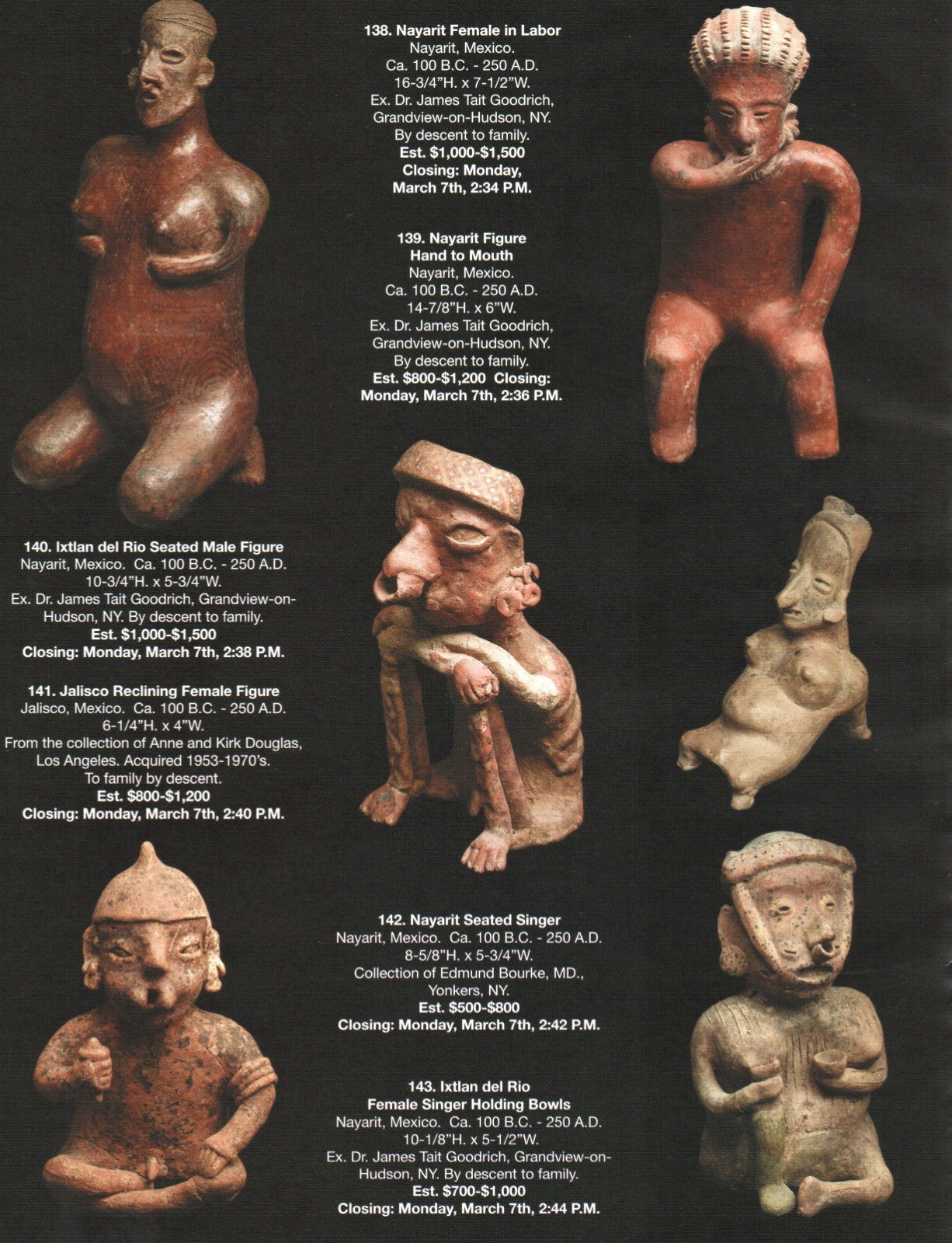 Pre Columbian Artifacts Price & Value Guide Arte Primitivo Auction Catalog #105