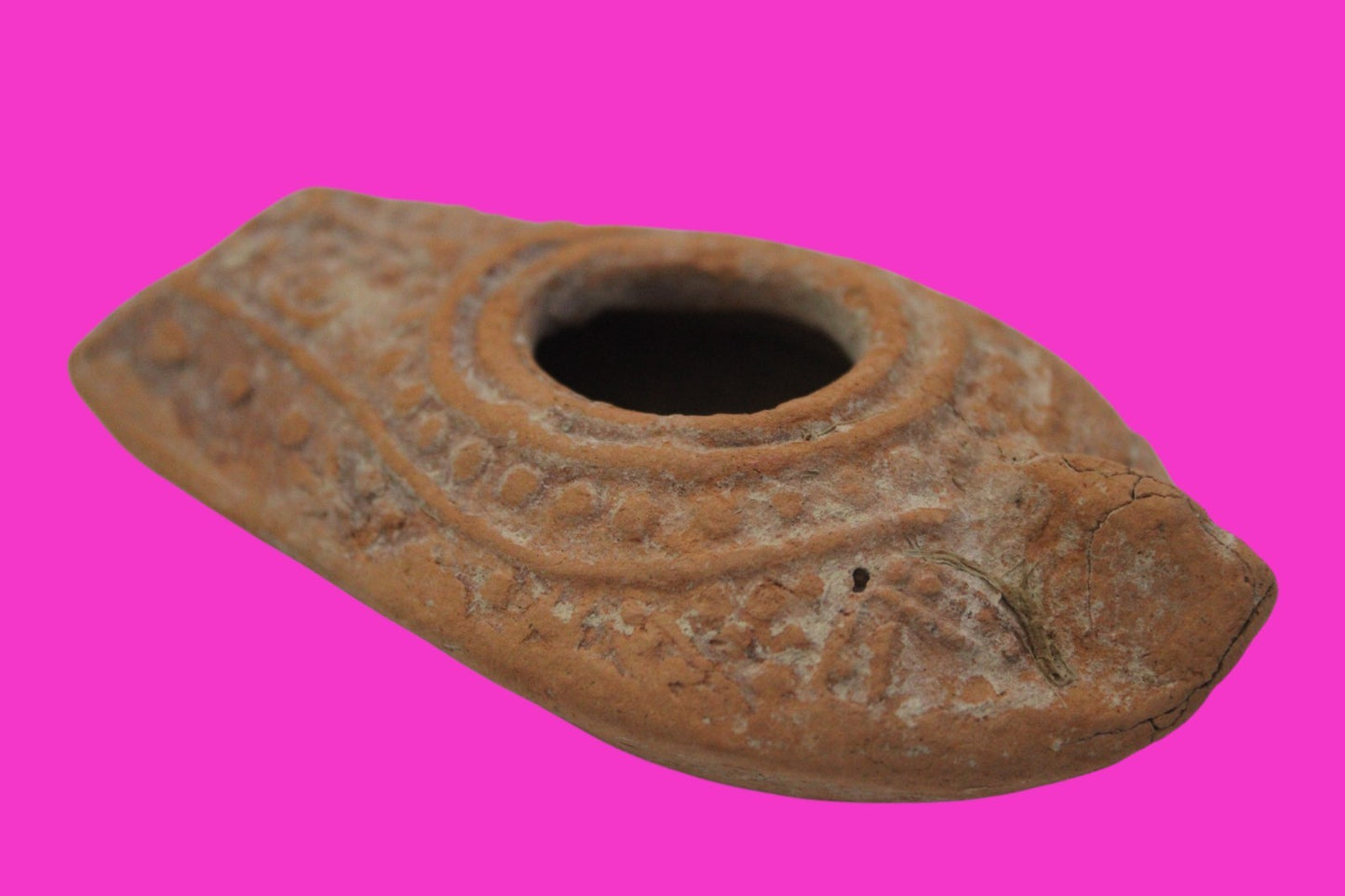 Ancient Holy Land Oil Lamp Artifact From Jesus Christ Home Land 100-500AD COA 65