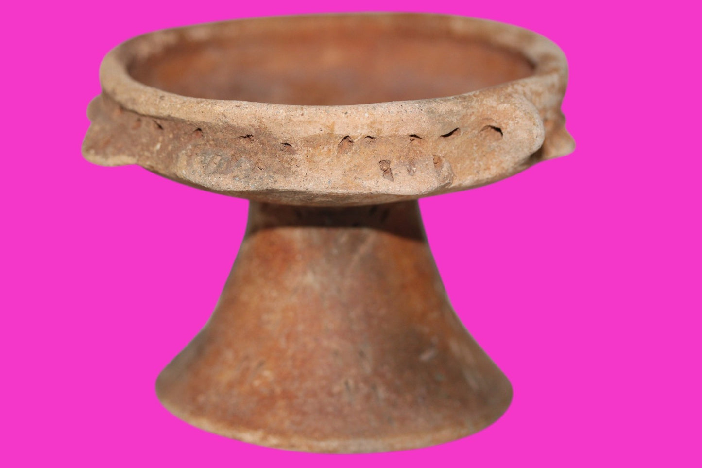 Pre Columbian Artifact Authentic Rattle Bowl Watershed Region Costa Rica COA J87