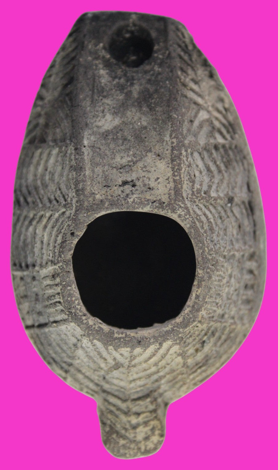 Oil Lamp Holy Land Ancient Artifact Jesus Christ Home Israel 300-600 AD COA 103