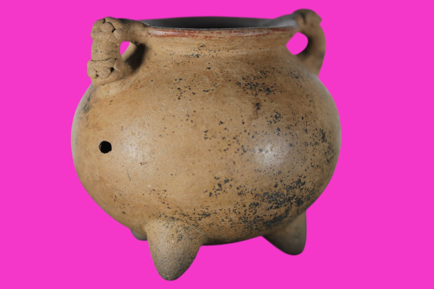 Authentic Pre Columbian Artifact  Tripod Bowl Nicoya Costa Rica 700 AD COA J07