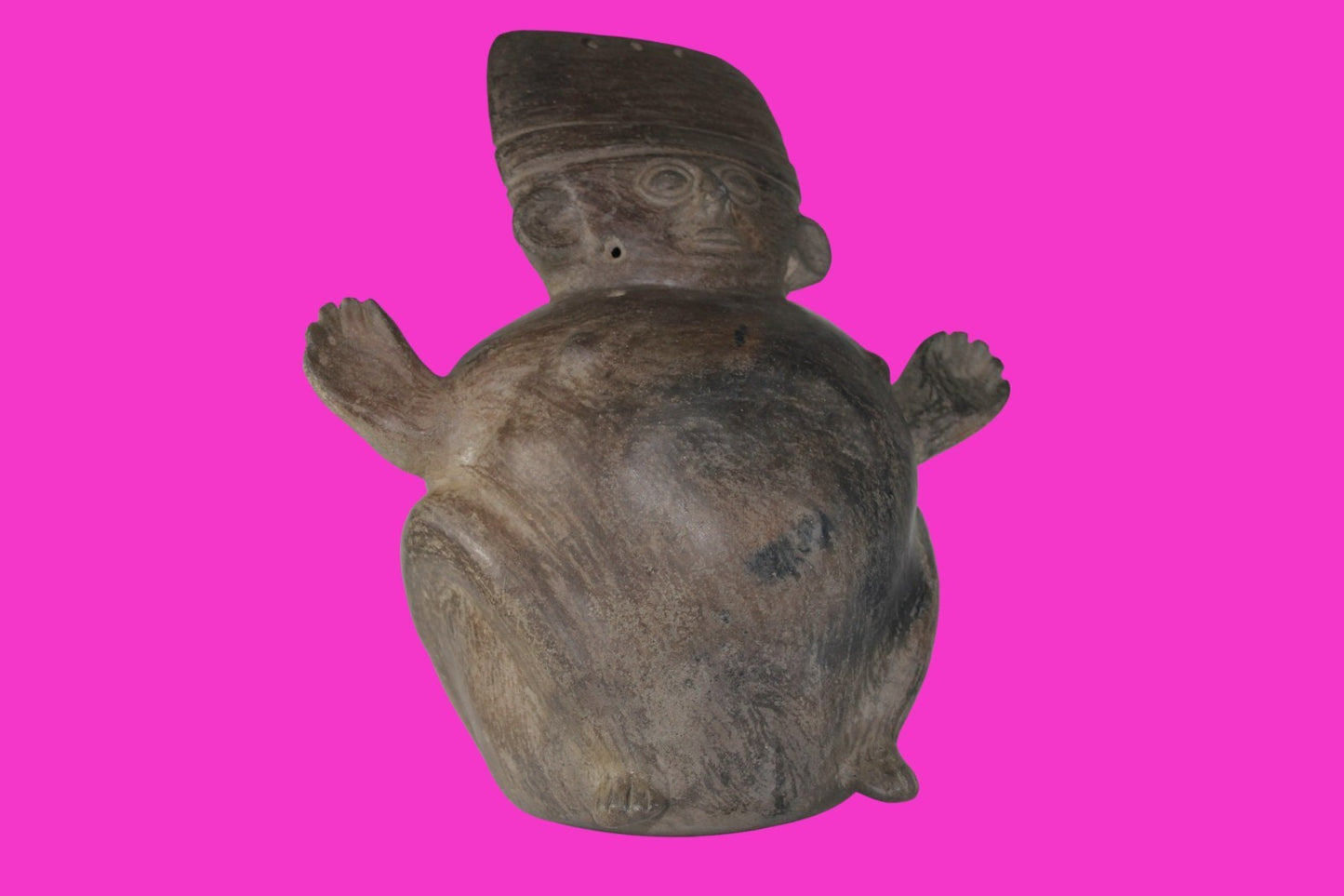 Pre Columbian Artifact Chancay 11 Inch Rotund Figure 1000-1250 AD  Peru COA 264