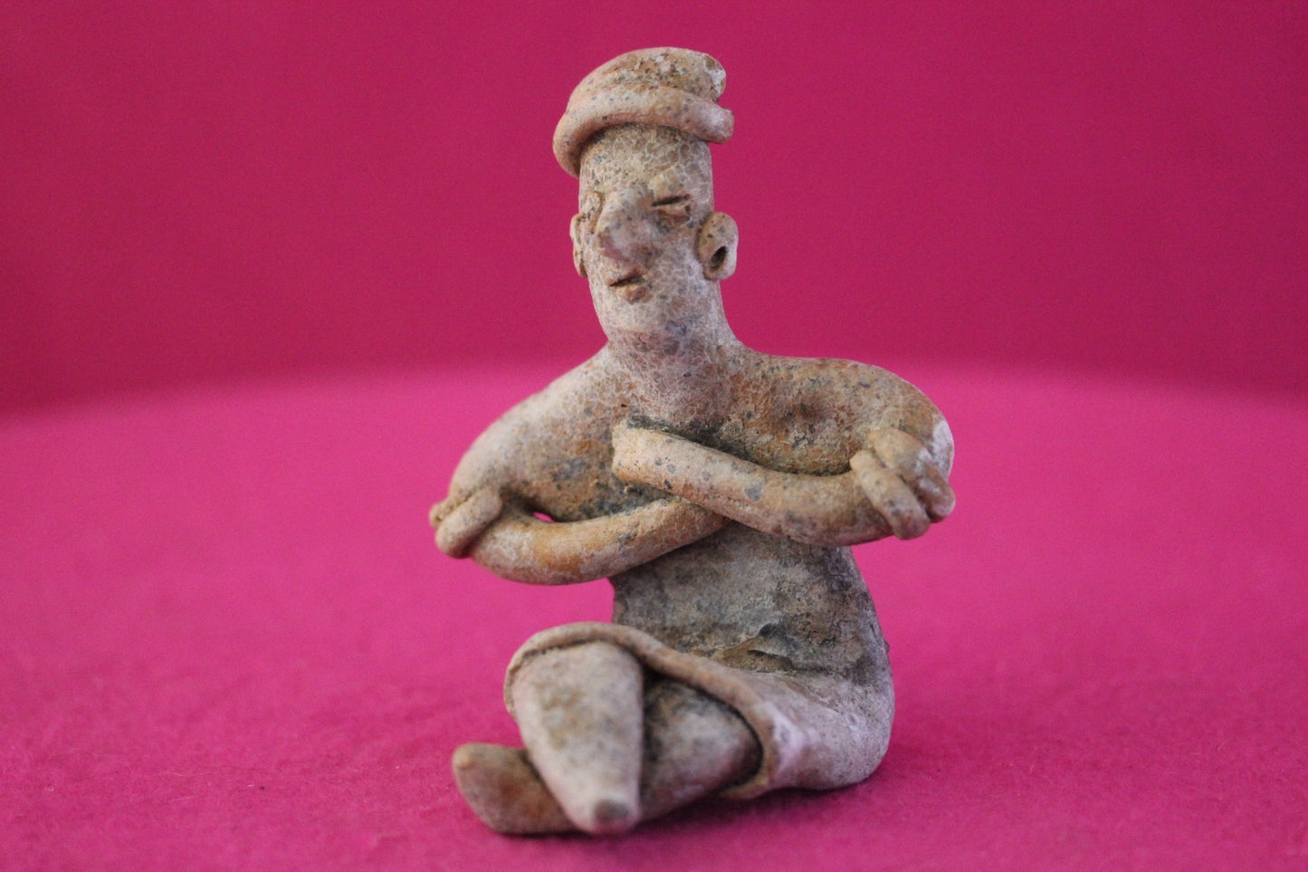 Authentic Pre Columbian Artifact Rare Seated Tomb Figure Colima Mexico COA 188