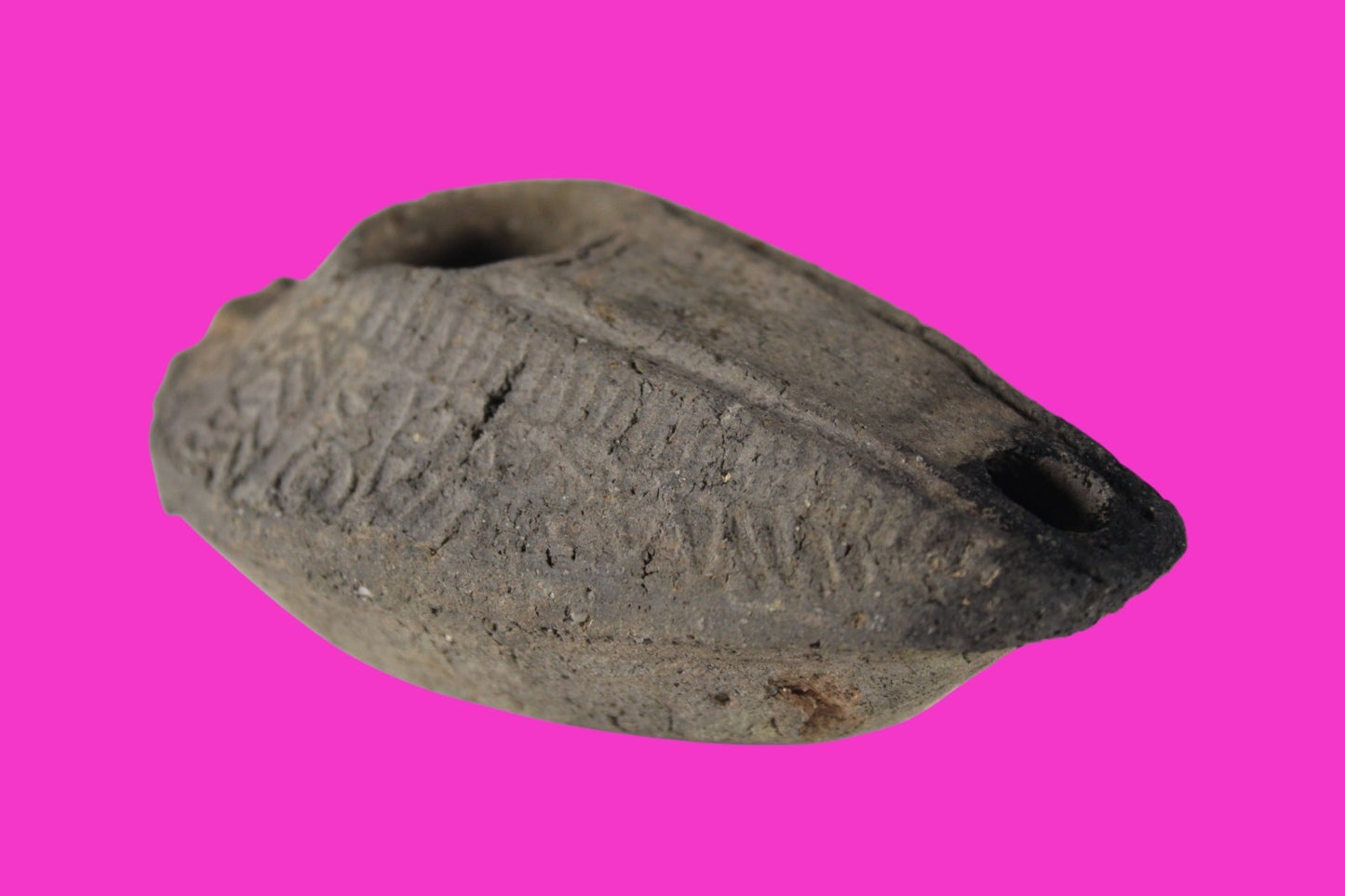 Oil Lamp Holy Land Ancient Artifact Jesus Christ Home Israel 300-600 AD COA 131