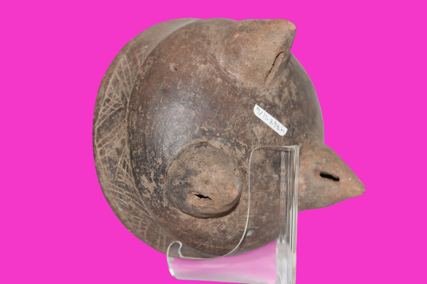 Pre Columbian Authentic Artifact Michoacan Tripod Rattle Bowl Mexico COA J16