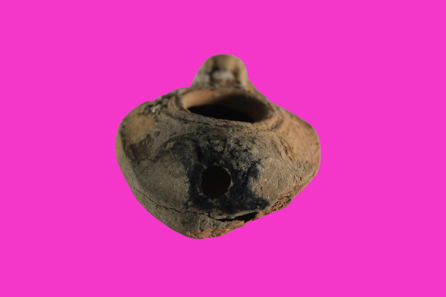 Ancient Holy Land Oil Lamp Artifact Jesus Christ Homeland 100BC-400AD COA 30