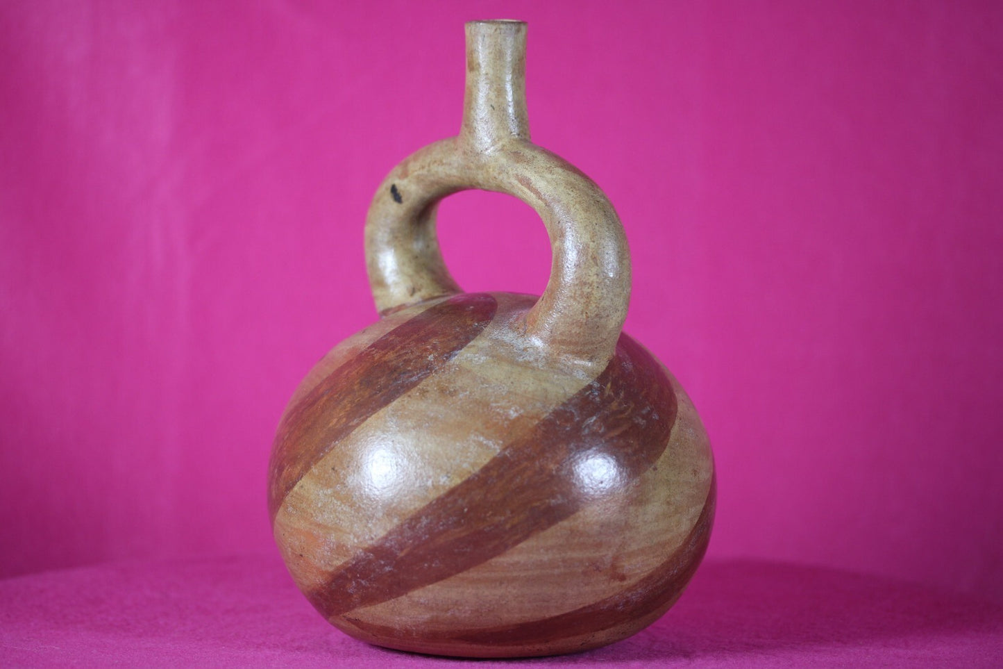 Pre Columbian Authentic Artifact Stirrup Vessel Moche Ex Arte Primitivo COA T32