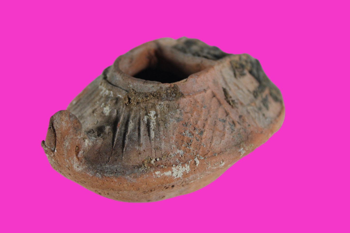 Oil Lamp Holy Land Ancient Artifact Jesus Christ Home Israel 300-600 AD COA 110