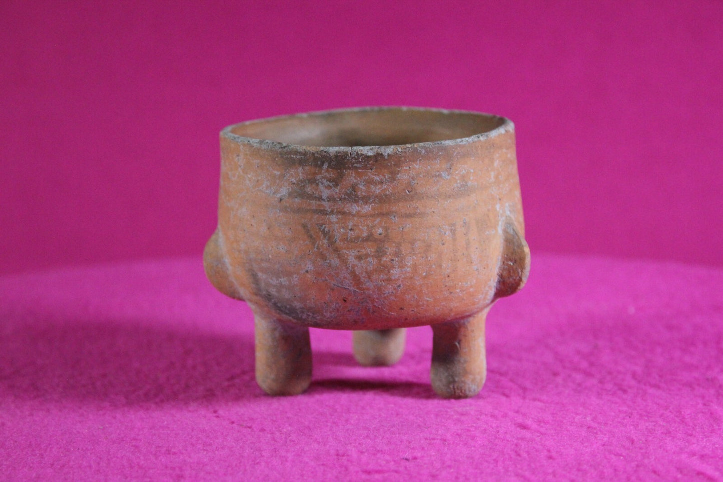Pre Columbian Artifact Authentic Mini Tripod Bowl 1000-1400 AD Nicaragua COA J93