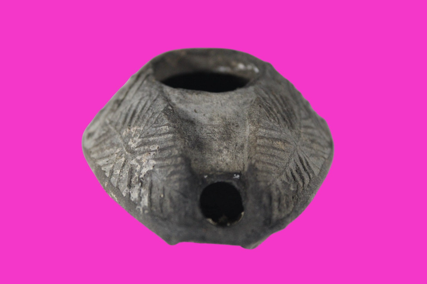 Oil Lamp Holy Land Ancient Artifact Jesus Christ Home Israel 300-600 AD COA 98