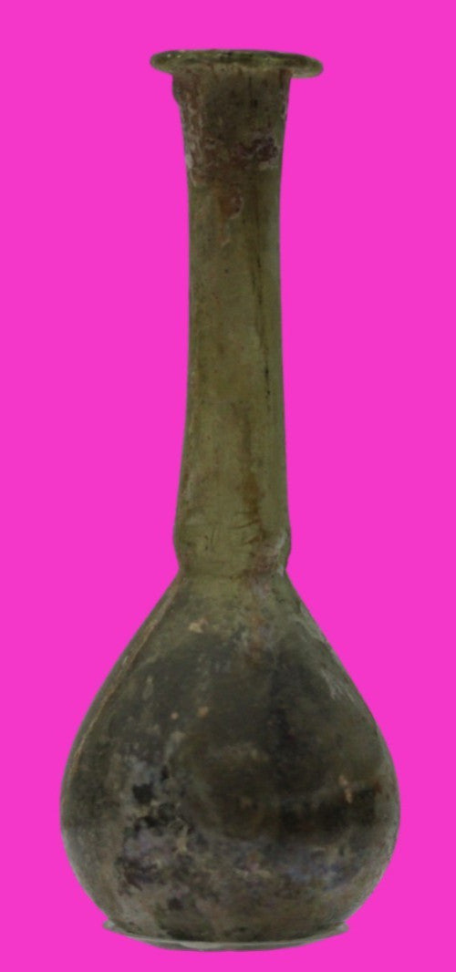 Ancient Holy Land Glass Bottle Authentic Artifact 100-300 AD Roman Era COA J20