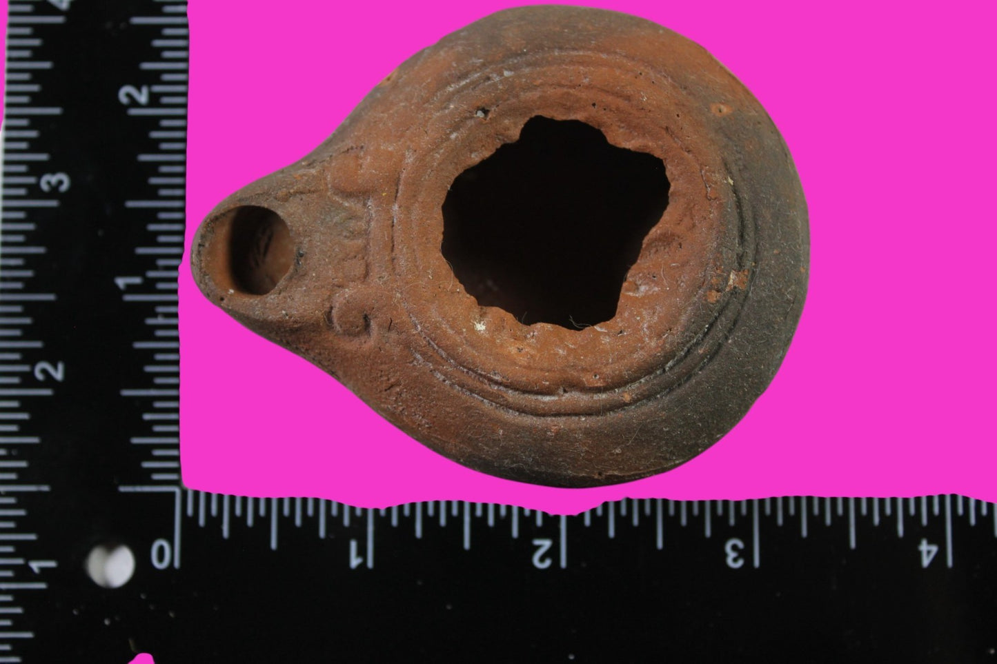 Ancient Holy Land Oil Lamp Artifact Jesus Christ Homeland 100 - 400 AD COA L06
