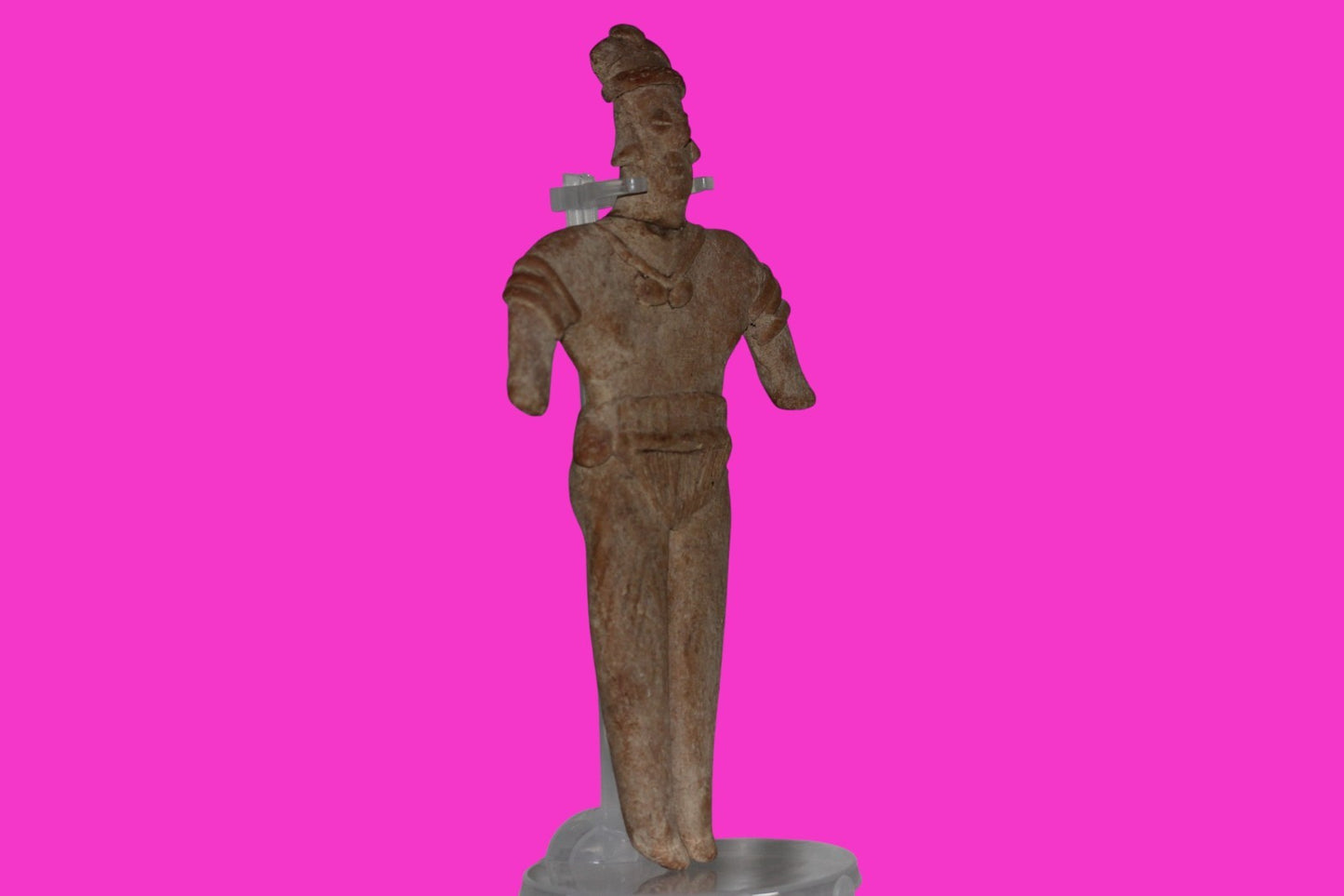 Pre Columbian Artifact Big 8 Inch Shaft Tomb Figure Colima Mexico 100 BC COA 243